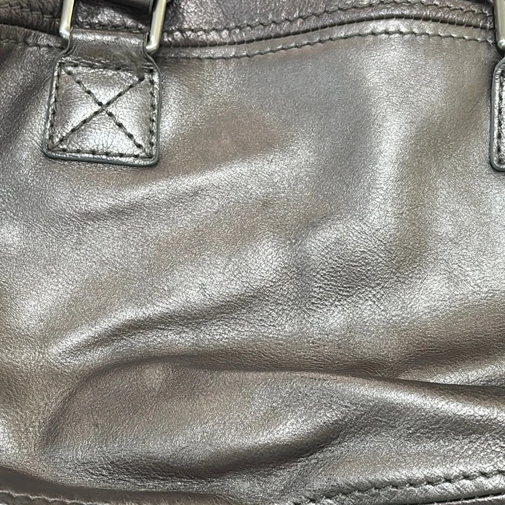 MICHAEL Michael Kors Ranger Leather Satchel in Gunmetal Gray
